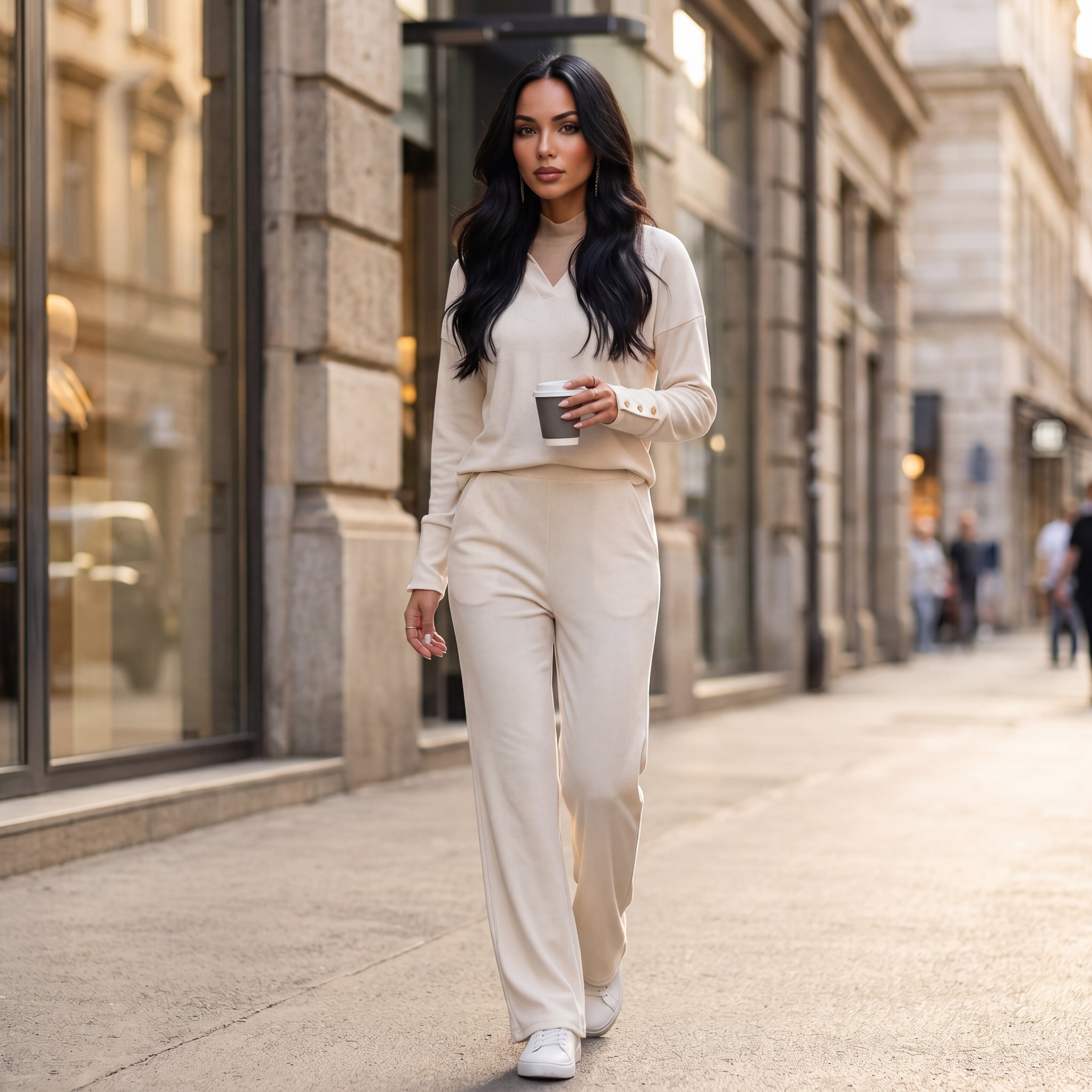Elegant Ease Cream Lounge Set