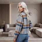 Cozy Chic Plaid Cropped Jacket & Denim Everyday Look