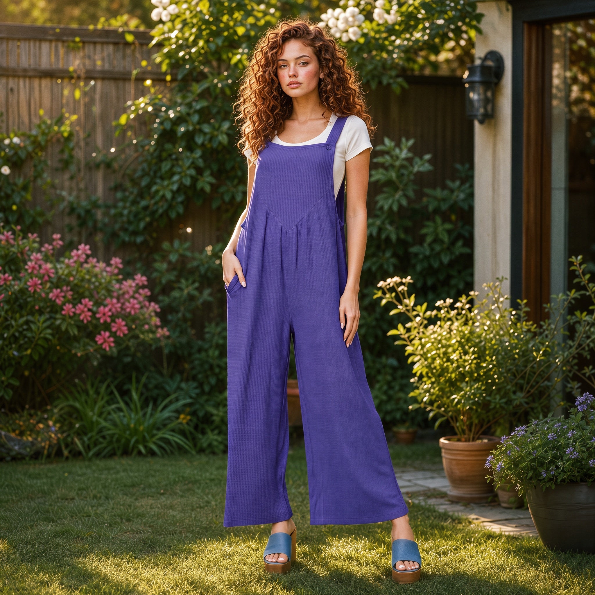 Weekend Wanderer Wide-Leg Overall Jumpsuit